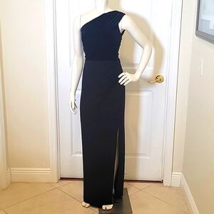 Lauren Ralph Lauren one-shoulder black dress size 4
